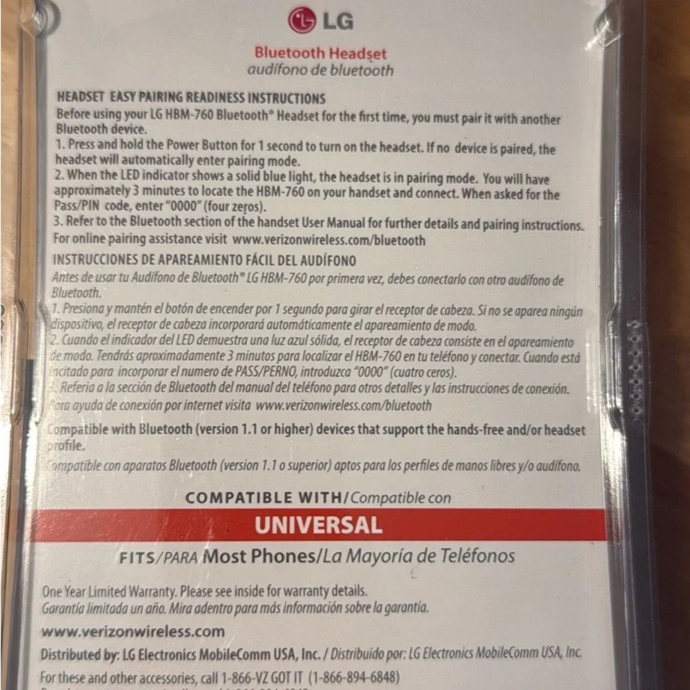 LG Wireless Headset - Dark Blue